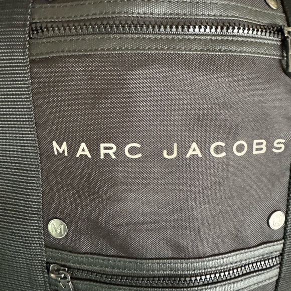 Marc Jacobs Black back pack- almost new. 18hx18w- bottom 7inches wide - Picture 3 of 4